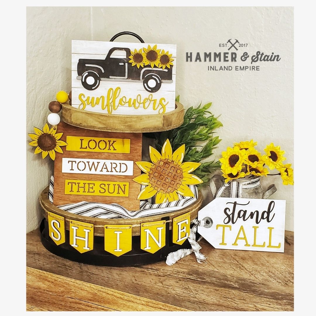 Tiered Tray Tuesday: Mini Sign bundle Summer Sunflowers Or Americana