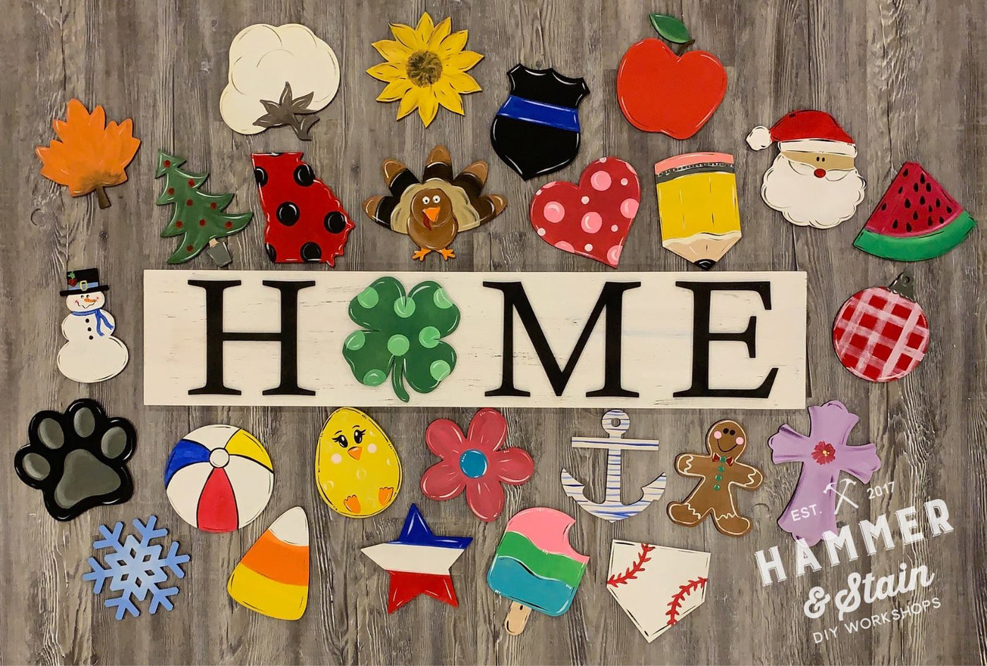 Interchangeable Home  or Welcome sign