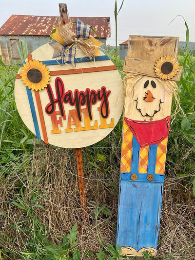 Fall/Autumn and Christmas 3D designs in stock (doorhangers, shelf sitters, standing trees)