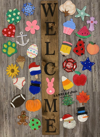 Interchangeable Home  or Welcome sign