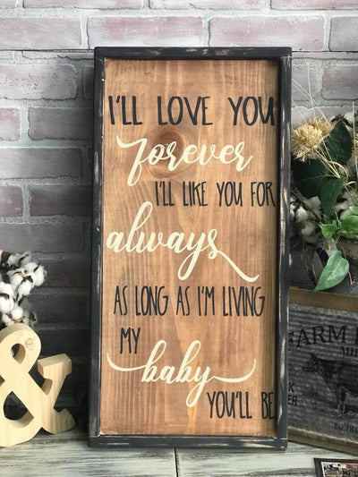 Small framed sign 12x24